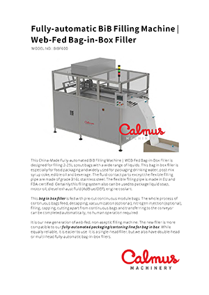 Brochure - BiB Filling Machine Bag in Box Filler BIBF600