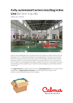 Brochure - Bag-in-Box Line LBIB700 for Semi-Liquids