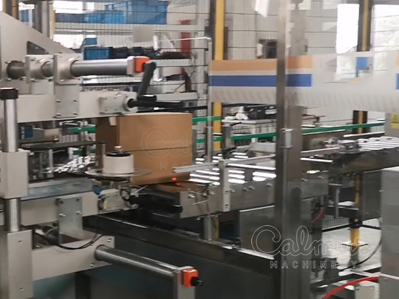 Verschlossener Karton - Kartoniermaschine