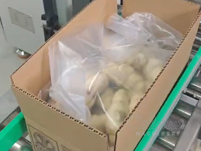 Линия Bag-in-Box для массовой упаковки хлебных булочек